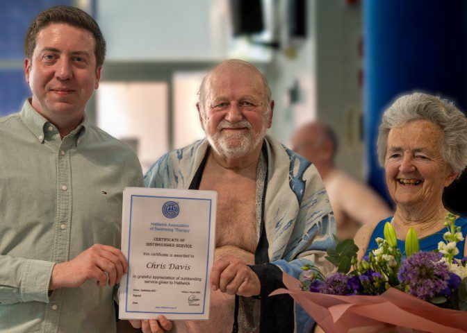 Chris Davis with Distinguished Service Award